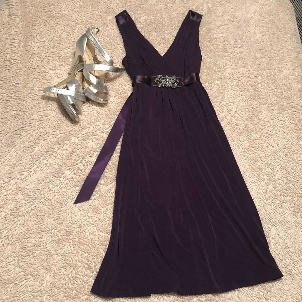 Deep purple party dress